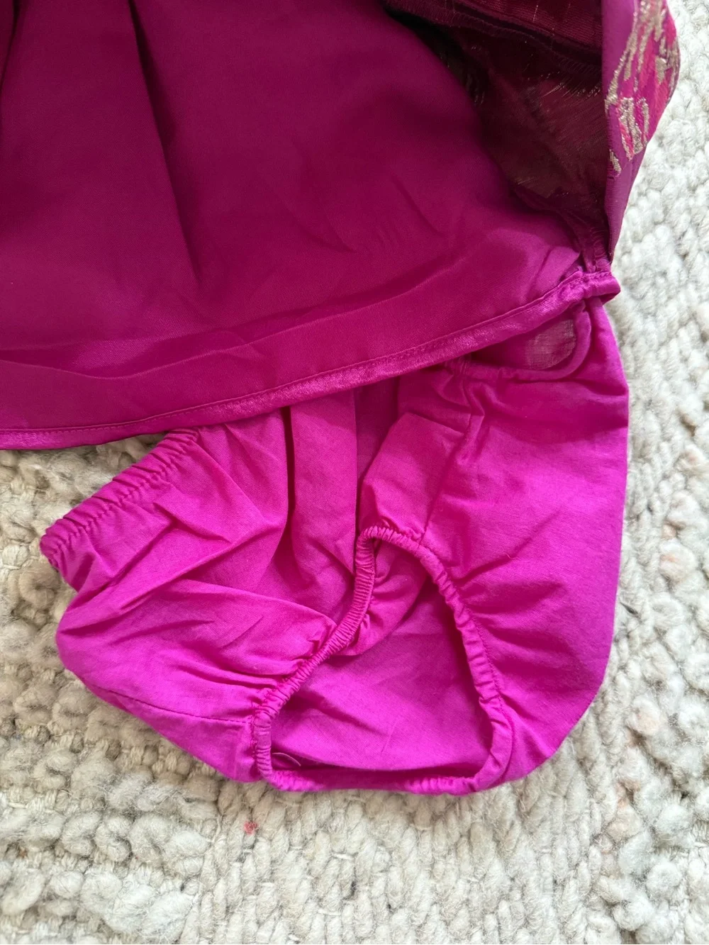 The Children's Place Fuchsia Floral Metallic Rose Dress 18-24 months 2pc nwt